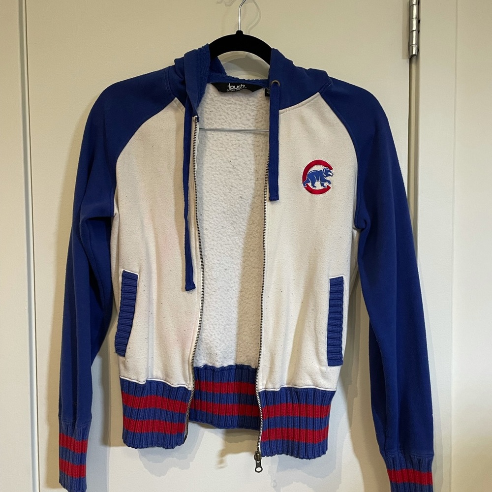 Chicago Cubs mlb baseball zip up red, white and blue sweatshirt size small